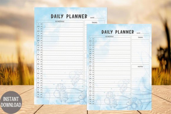 Download Blue Dailly Planner Cute Printable PDF - Printable Collection