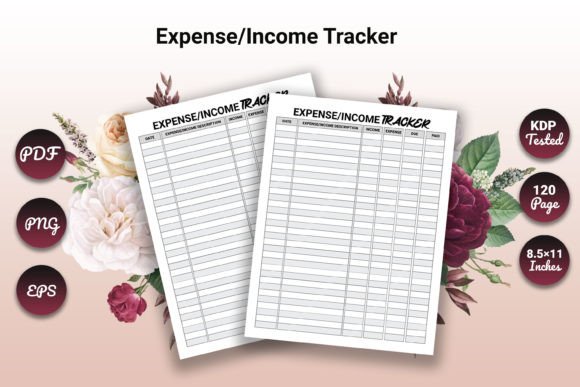 Download Expense/Income Tracker KDP Interior - Income tracker Collection