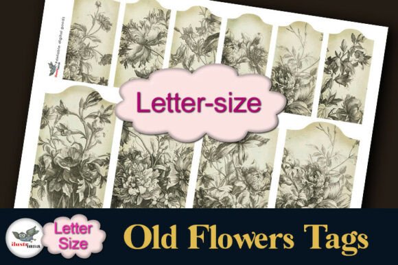 Download Vintage Floral Printable Tags Letter - Printable Collection