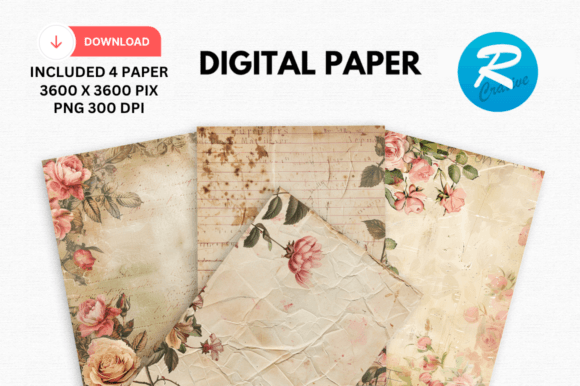 Download Romantic Journal Digital Paper Printable - Printable Collection