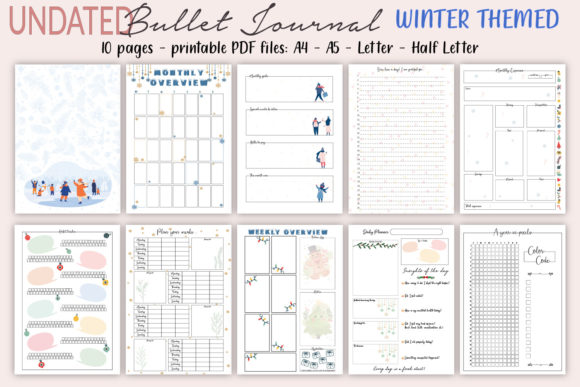 Download Winter Themed Bullet Journal - Printable - Printable Collection