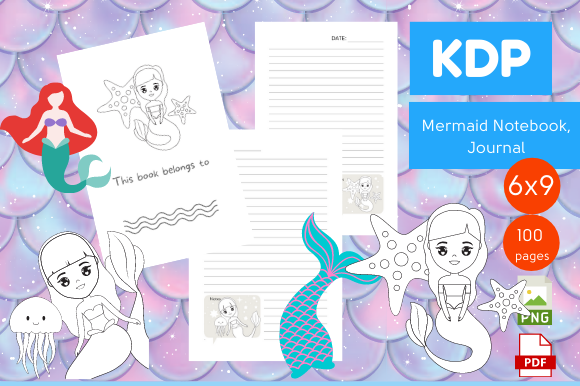 Download Mermaid Cute Notebook Journal Printable - Printable Collection