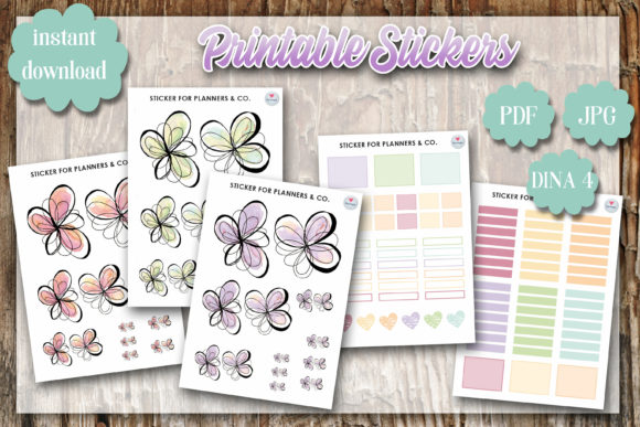 Download Printable Flower Stickerset - Printable Collection