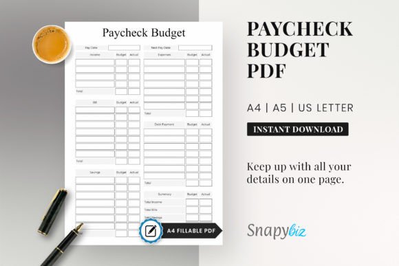 Download Weekly Paycheck Printable Planner - Printable Collection