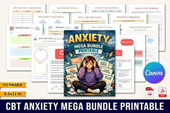 Download CBT Anxiety Mega Bundle Printable Plan - Printable Collection