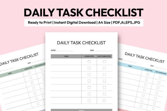 Download Daily Task Checklist Printable - Printable Collection