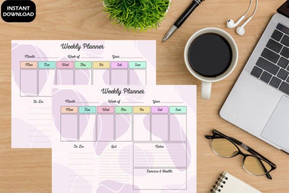 Download Colorful Weekly Planner Cute Printable - Printable Collection