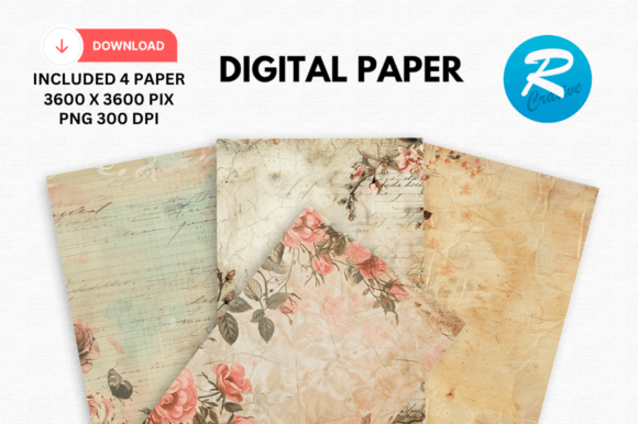 Download Romantic Journal Digital Paper Printable - Printable Collection