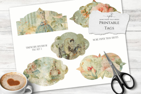 Download Timeworn Splendor Printable Tags – Set 1 - Printable Collection