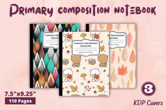 Download Primary Composition Notebook KDP Cover - Premium Resources