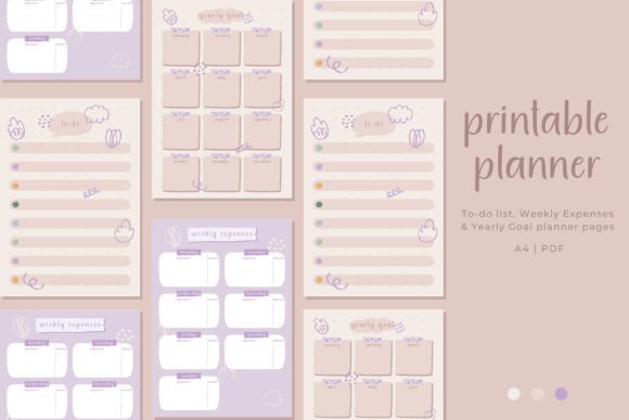 Download Printable Cute Journal Planner Sheets - Printable Collection