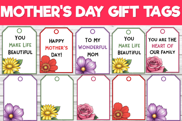 Download Printable Mother's Day Flowers Gift Tags - Printable Collection