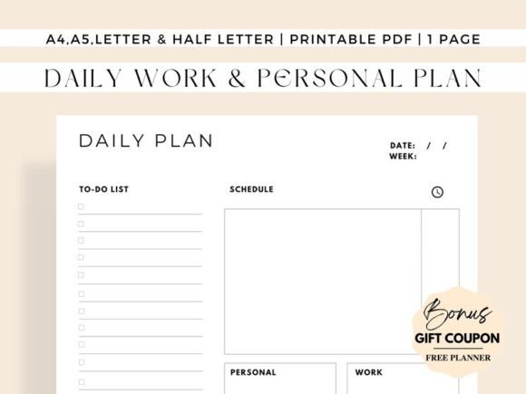 Download Minimalist Daily Planner Printable - Printable Collection