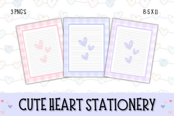 Download CUTE HEART STATIONERY 3 PACK PRINTABLE - Printable Collection