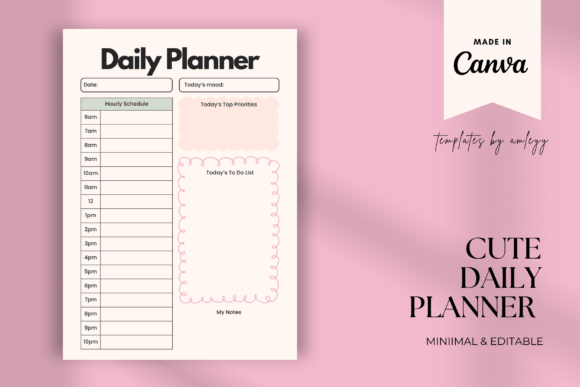 Download Cute Daily Planner Template | Printable - Printable Collection
