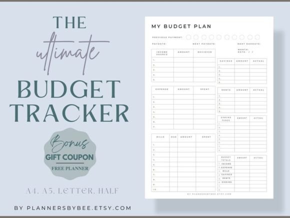 Download Udget Planner Printable, Finance Tracker - Printable Collection