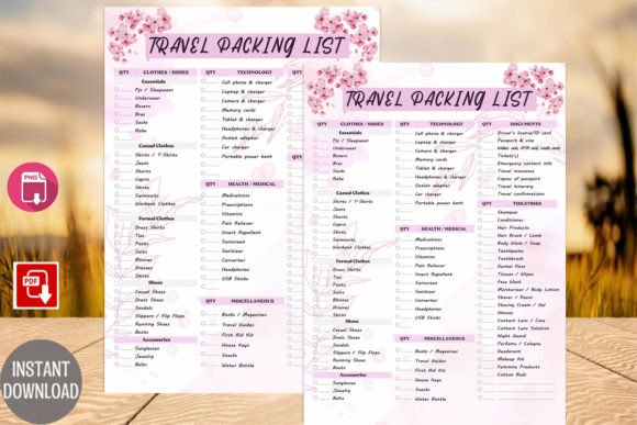 Download Travel Packing List Printable Download - Printable Collection