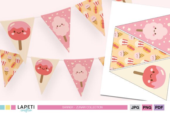 Download Fair Food Party Banner, Kawaii Printable - Printable Collection