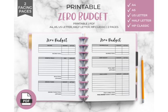 Download Zero Budget Tracker Printable - Printable Collection