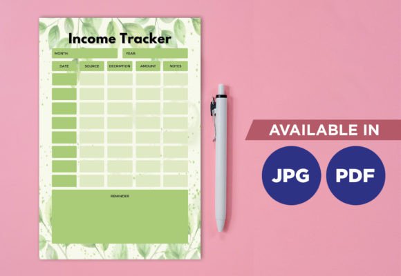 Download Income Tracker Printable Planner - Printable Collection