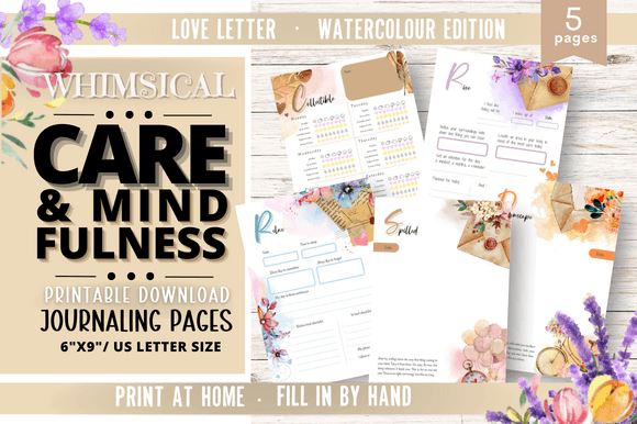 Download Care&amp; Mindfulness Journal Printable #303 - Printable Collection