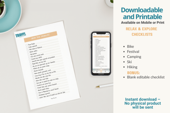 Download Printable Travel Checklist Bundle - Printable Collection