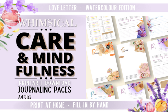 Download Care&amp;Mindfulness Journal Printable Pages - Printable Collection