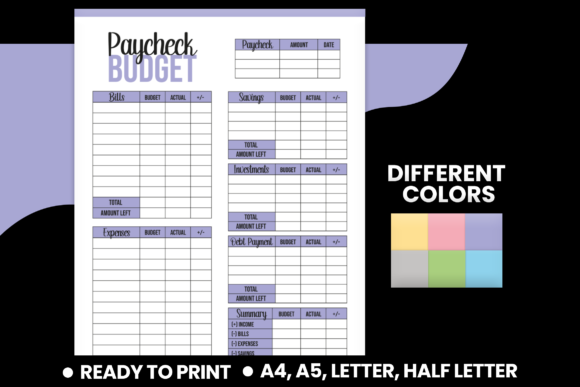 Download Paycheck Budget Planner Printable - PDF - Printable Collection