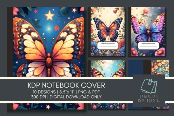Download Butterly KDP Notebook Cover - Premium Resources